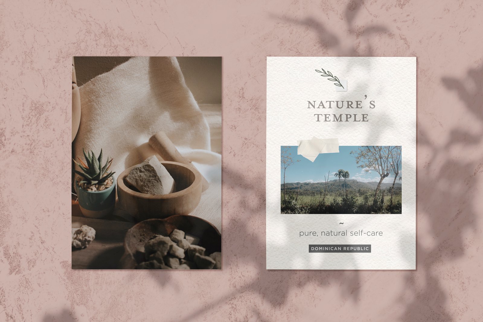 Save the date wedding invitation card mockup